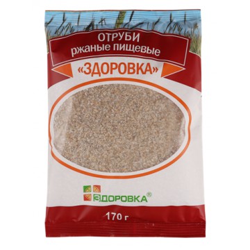 Здоровка. Отруби ржаные пищевые, 170 гр.
