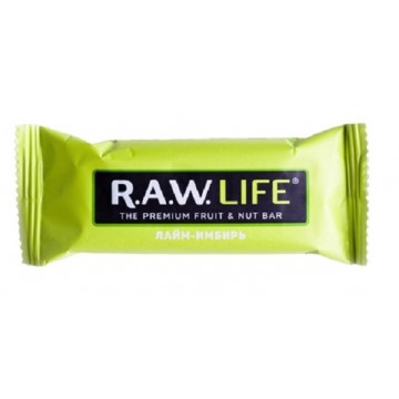 R.A.W LIFE. Орехово-фруктовый батончик "Лайм-Имбирь", 47 гр. 