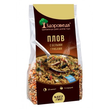 Здороведа. Плов с белыми грибами, 250 гр.