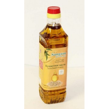 Sangam Herbals. Кунжутное масло (холодный отжим), 500 мл.