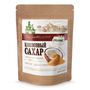 Bionova. Органический кокосовый сахар, 200 гр.
