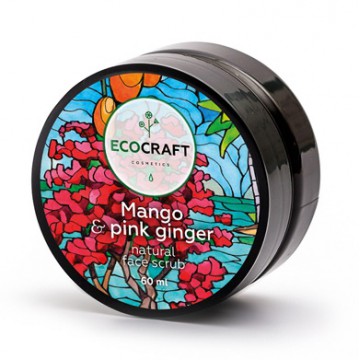 EcoCraft. Скраб для лица для нормальной кожи "Манго и розовый имбирь", 60 мл.