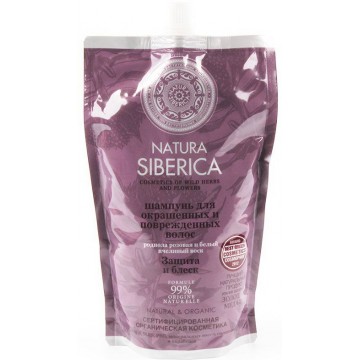 Natura Siberica. Шампунь "Защита и блеск" для окрашенных и поврежденных волос (дой-пак), 500 мл
