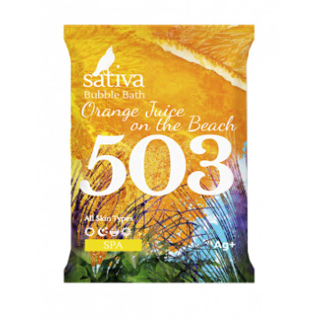 Sativa. Пена для ванны "Апельсиновый фреш на пляже", 15 г
