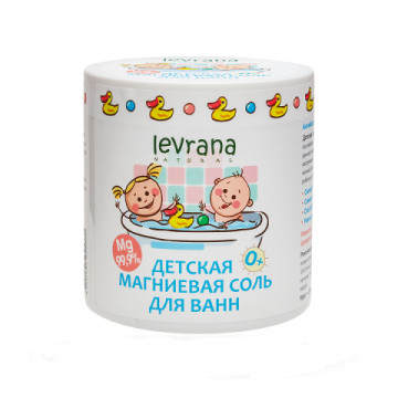 Levrana. Детская соль магниевая для ванн 0+, 500 г