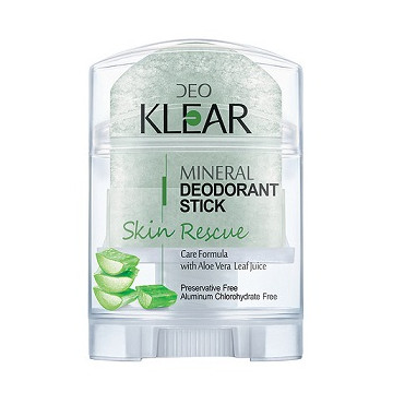 Deoklear. Дезодорант-кристалл аммонийный "Алоэ", стик, плоский, twist-up, 70 г