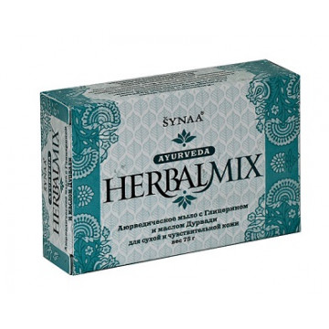 Aasha Herbals AYURVEDA. Мыло аюрведическое "Глицерин и Дурвади" для сухой и чувствительной кожи, 75 г