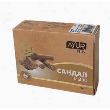 Ayur Plus. Мыло Сандал, 100 г