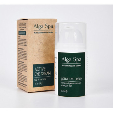 Alga Spa. Активный увлажняющий крем для век на основе живой суспензии хлореллы, 15 мл