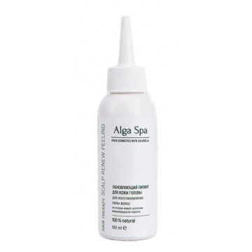 Alga Spa. Пилинг для кожи головы с живой хлореллой для восстановления волос, 100 мл